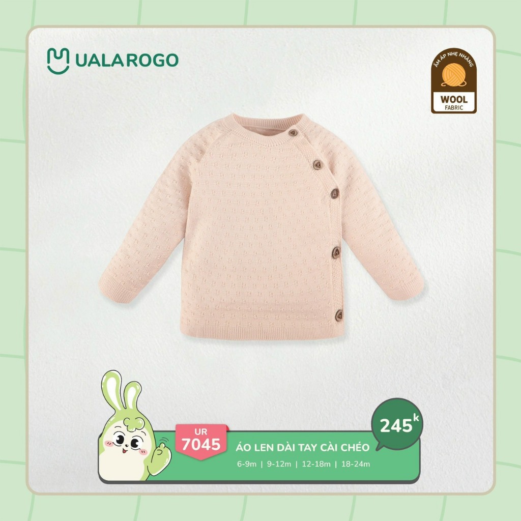 (7-14kg) Áo Len Dài Tay Kiểu Dáng Cách Điệu Cho Bé Trai, Bé Gái Uala UR7045