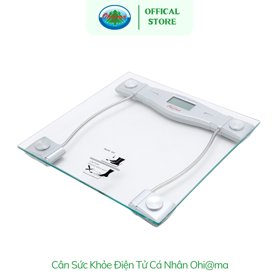Ảnh Cân Sức Khỏe Điện Tử Cá Nhân Kính Cường Lực Ohiama Tempered Glass Electronic Personal Scale HMB-008 2