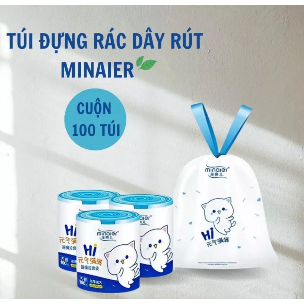Túi Đựng Rác Có Dây Kéo,siêu dày dai chắc chống rỉ nước không sợ bẩn tay kích thước 45*50cm,