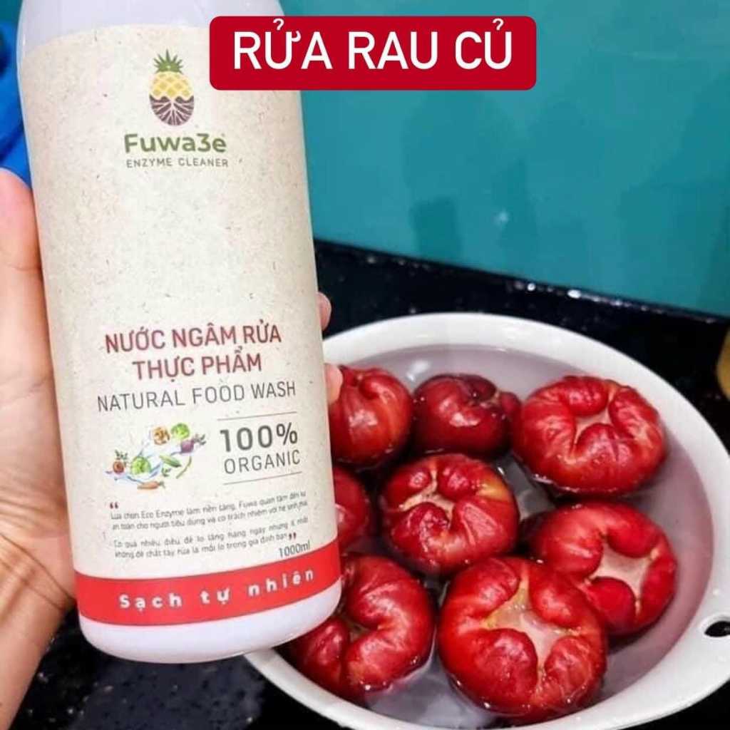 Combo 2 chai Nước ngâm rửa rau củ Fuwa3e PHẢN ỨNG NHANH TRIỆU LẦN loại bỏ th uốc BVTV chất bẩn 99%