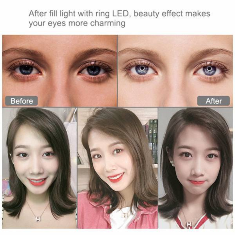 Đèn livestream size 26cm chuyên hỗ trợ ánh sáng, chụp ảnh, quay video, livestream, sắc nét