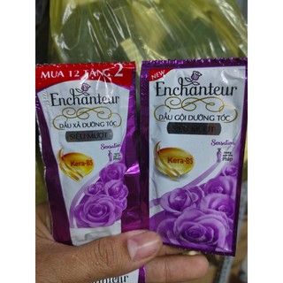 combo 50 gói dầu gội và dầu xả Enchantuer tím (25 gội + 25 xả)