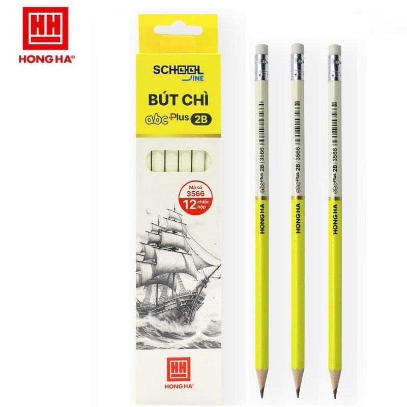 Hộp 12 cây bút chì gỗ ABC Hồng Hà 3552 / 3566 / 3567 / 3568 Hộp 12 cây bút chì gỗ ABC Hồng Hà 3552 / 3566 / 3567 / 3568