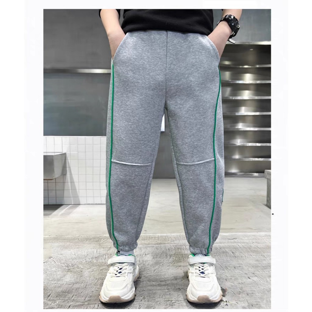 Quần nỉ size đại bé trai, quần dài thu đông bé trai từ 12kg tới 50kg