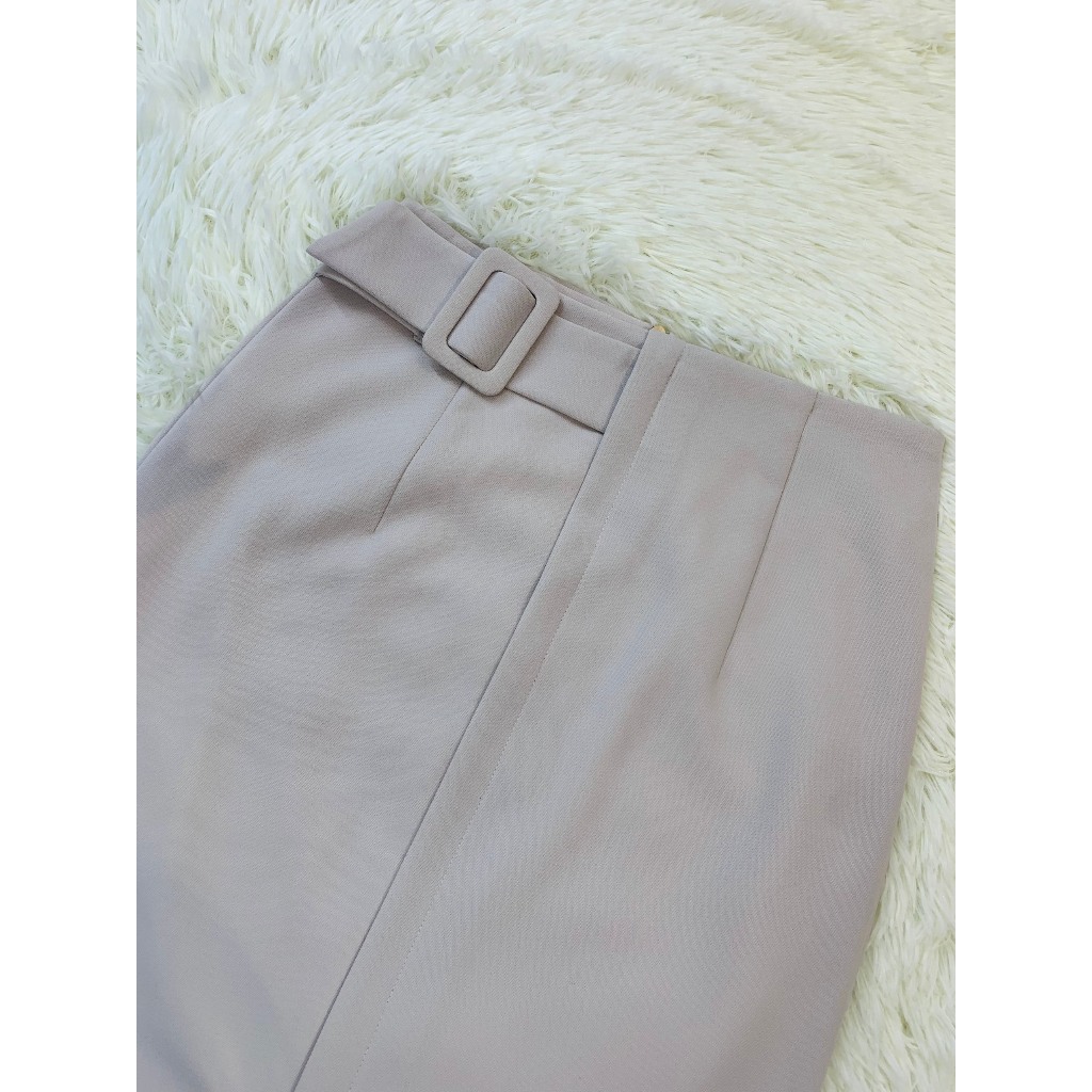 Chân Váy Suông Dài 90cm Sẻ Trước Thanh Lịch - SHOPNGOCTRANG19-Chất Liệu Vitex Lót Lụa-CV57