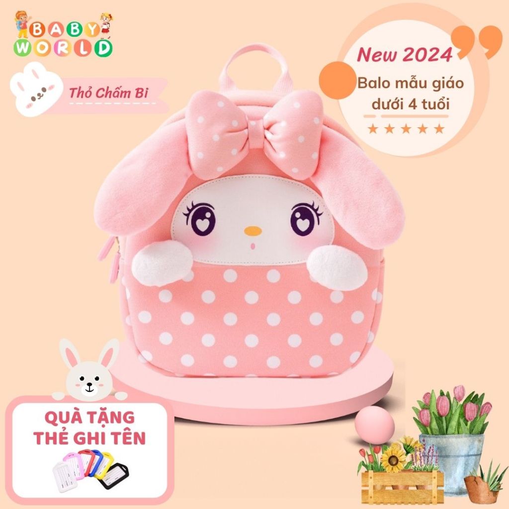 (Sang-xịn-mịn)Balo thỏ siêu đẹp và dễ thương cho bé mầm non-mẫu giáo(1-4 tuổi)-chất liệu cao cấp-đẹp
