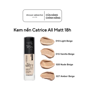 KEM NỀN MỎNG NHẸ CATRICE 18H ALL MATT PLUS SHINE CONTROL MAKEUP