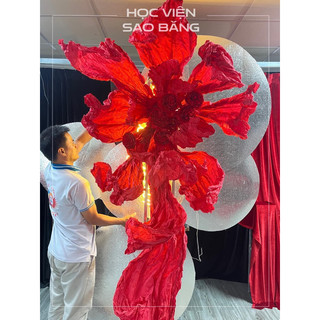 Giấy nhún thủ công làm hoa khổng lồ loại tốt