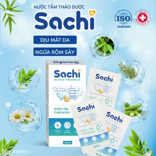 Combo 2 Nước tắm thảo dược SACHI dịu mát da, phòng rôm sảy, mẩn ngứa, hăm tã, bảo vệ làn da cho bé chai 250ml