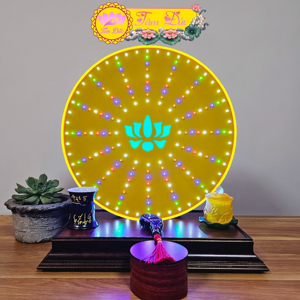 Đèn Hào Quang TÂM ĐỨC, Hào Quang Mica Viền Led Neon Cao Cấp Treo Bàn ...