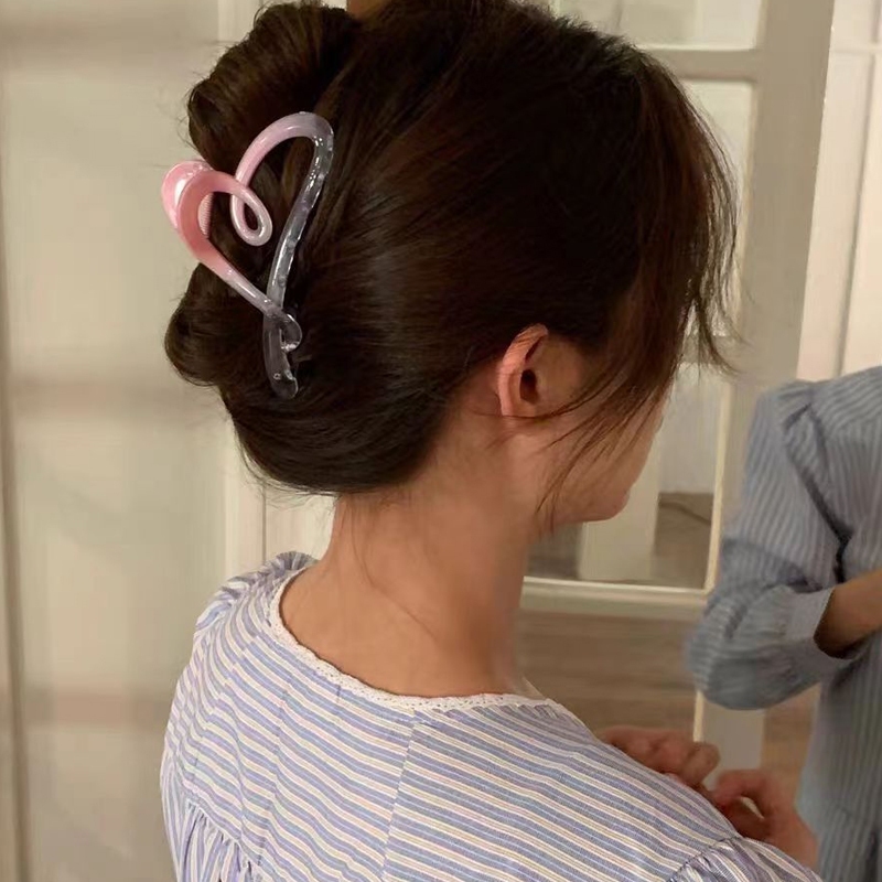 Kẹp Tóc Hình Nơ,Trái Tim ,Gợn Sóng Màu Hồng Thạch Xinh Xắn Hottrend Phong Cách Hàn Quốc Phụ Kiện Tóc Nữ Empoli