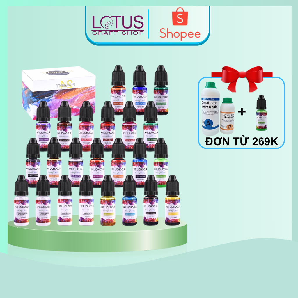 Màu Alcohol Ink Tạo Hiệu Ứng Loang Bề Mặt Làm Handmade | Shopee Việt Nam