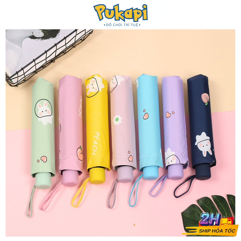 Ô Dù Che Nắng Ngoài Trời Che Mưa Mini Cute Gấp Gọn Hình Thỏ Dễ Thương Nhỏ Gọn - Đồ Chơi Cho Bé PUKAPI