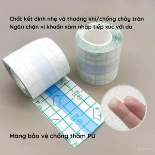 Băng Dán Y Tế Film PU Trong Suốt 5m x 5cm | Chống Nước Bảo Vệ Vết Thương Vết Mổ Tattoo Laser Spa