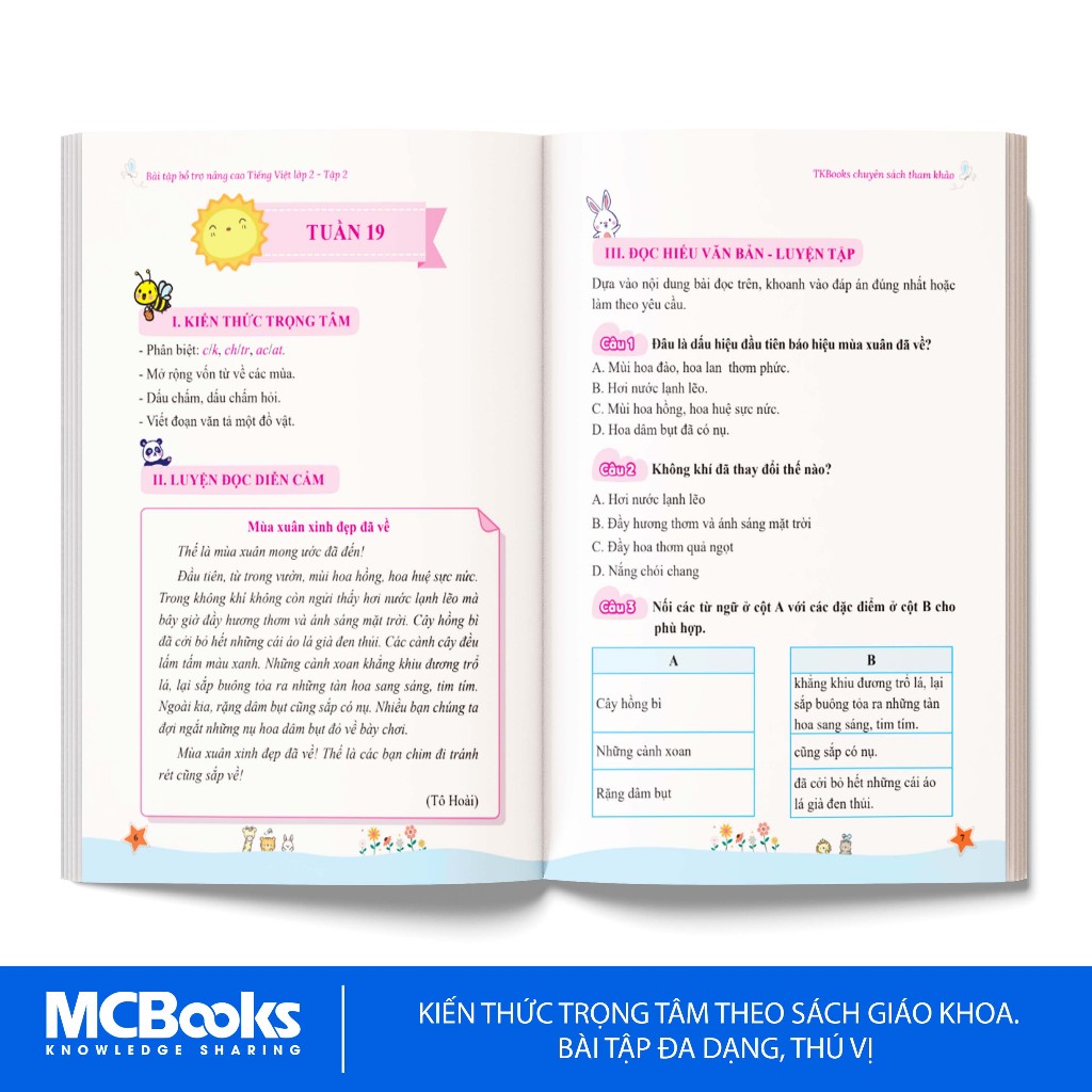 Sách - Bài tập bổ trợ nâng cao Toán - Tiếng Việt - Tiếng Anh lớp 2 - Theo Chương Trình Sách Giáo Khoa