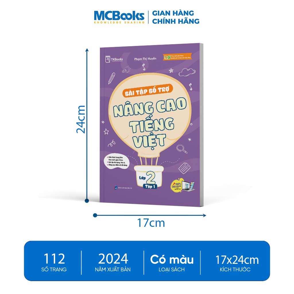 Sách - Bài tập bổ trợ nâng cao Toán - Tiếng Việt - Tiếng Anh lớp 2 - Theo Chương Trình Sách Giáo Khoa