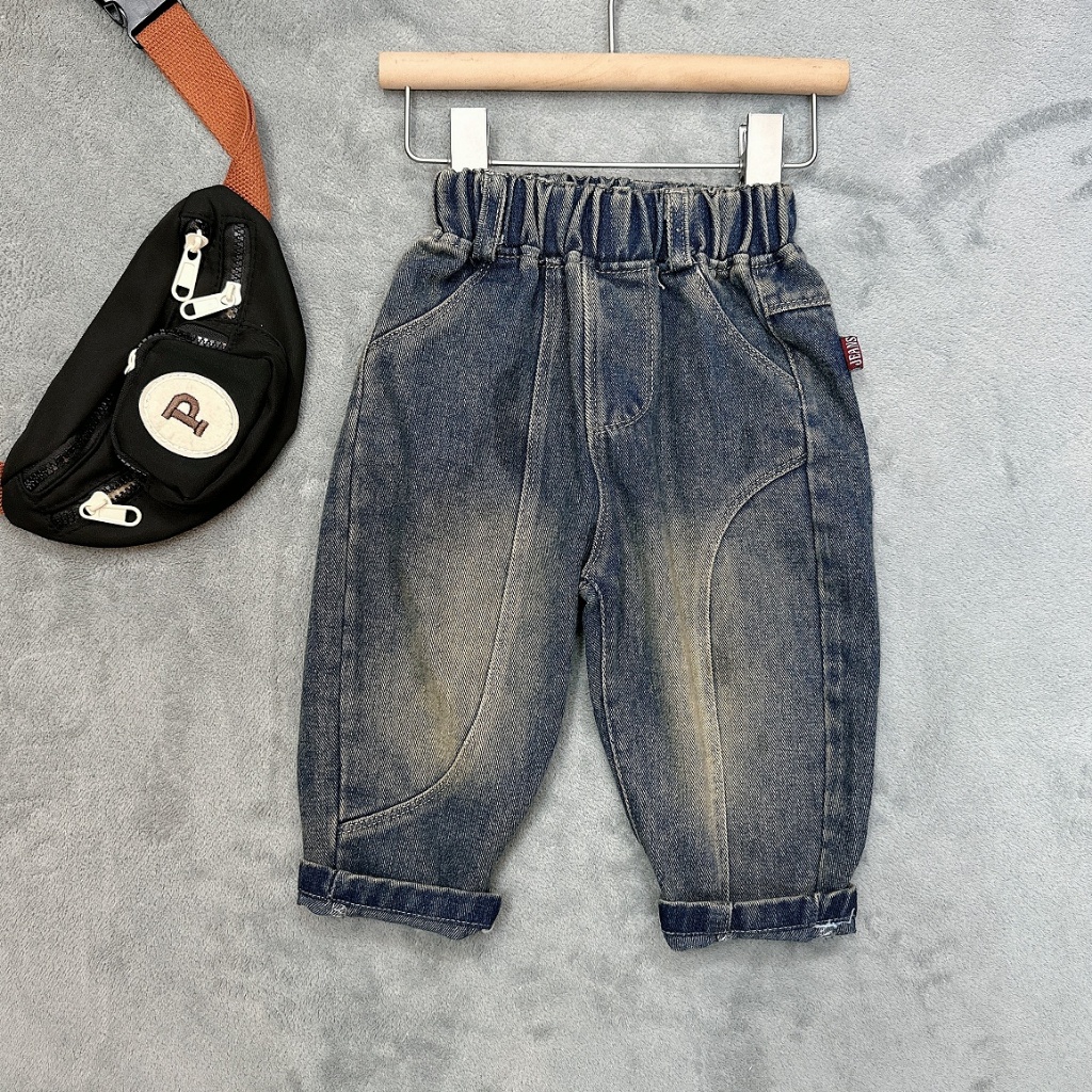 Mã G Quần jean dài chất jean mềm phong cách basic cho bé trai đi học đi chơi size 10-27kg, quần áo trẻ em