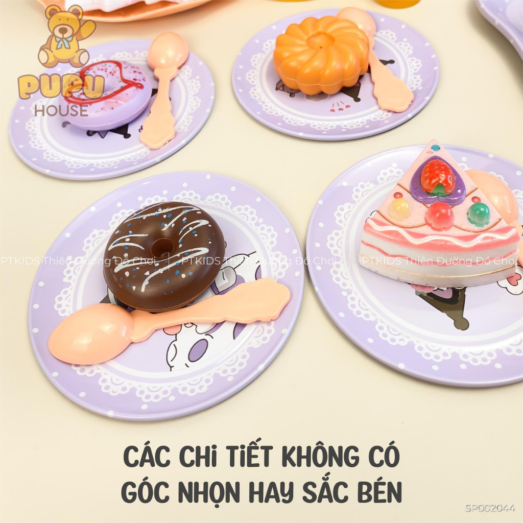 Vali Tiệc Trà Bánh Set Trà Bánh Vali Kurumi  Vali Trà Bánh Cho Bé Hình Kuromi Vali Trà Bánh Pony Dễ Thương - PUPU HOUSE