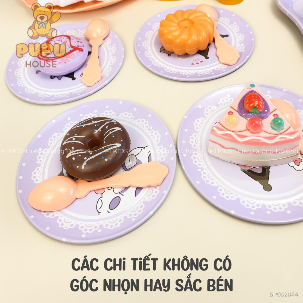 Vali Tiệc Trà Bánh Set Trà Bánh Vali Kurumi  Vali Trà Bánh Cho Bé Hình Kuromi Vali Trà Bánh Pony Dễ Thương - PUPU HOUSE