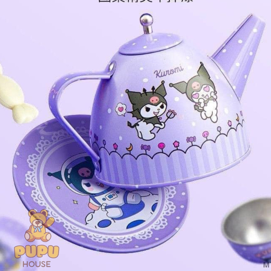 Vali Tiệc Trà Bánh Set Trà Bánh Vali Kurumi  Vali Trà Bánh Cho Bé Hình Kuromi Vali Trà Bánh Pony Dễ Thương - PUPU HOUSE