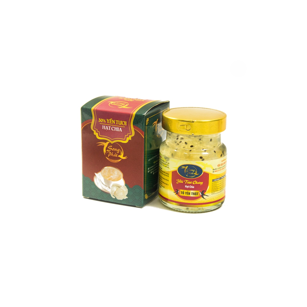 COMBO 6 hũ Tổ yến chưng hạt chia Song Phát bổ sung omega 3 cải thiện tiêu hóa giảm nguy cơ tiểu đường và chống lão hóa