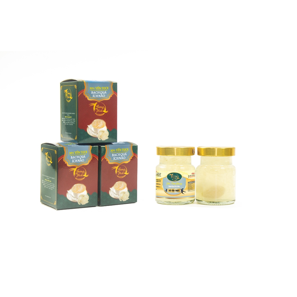 COMBO 6 hũ Tổ yến chưng bạch quả Ginkgo biloba Song Phát bổ não cải thiện trí nhớ giúp cơ thể khỏe mạnh