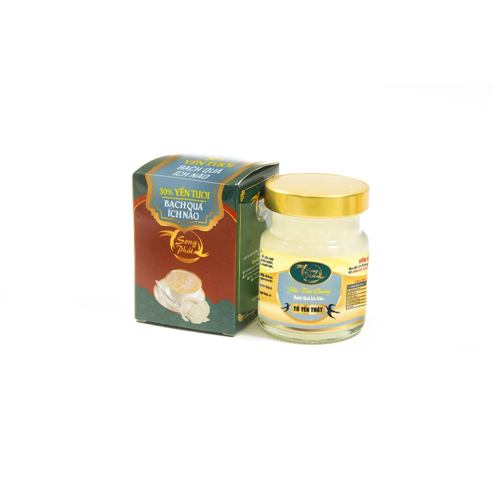 COMBO 6 hũ Tổ yến chưng bạch quả Ginkgo biloba Song Phát bổ não cải thiện trí nhớ giúp cơ thể khỏe mạnh