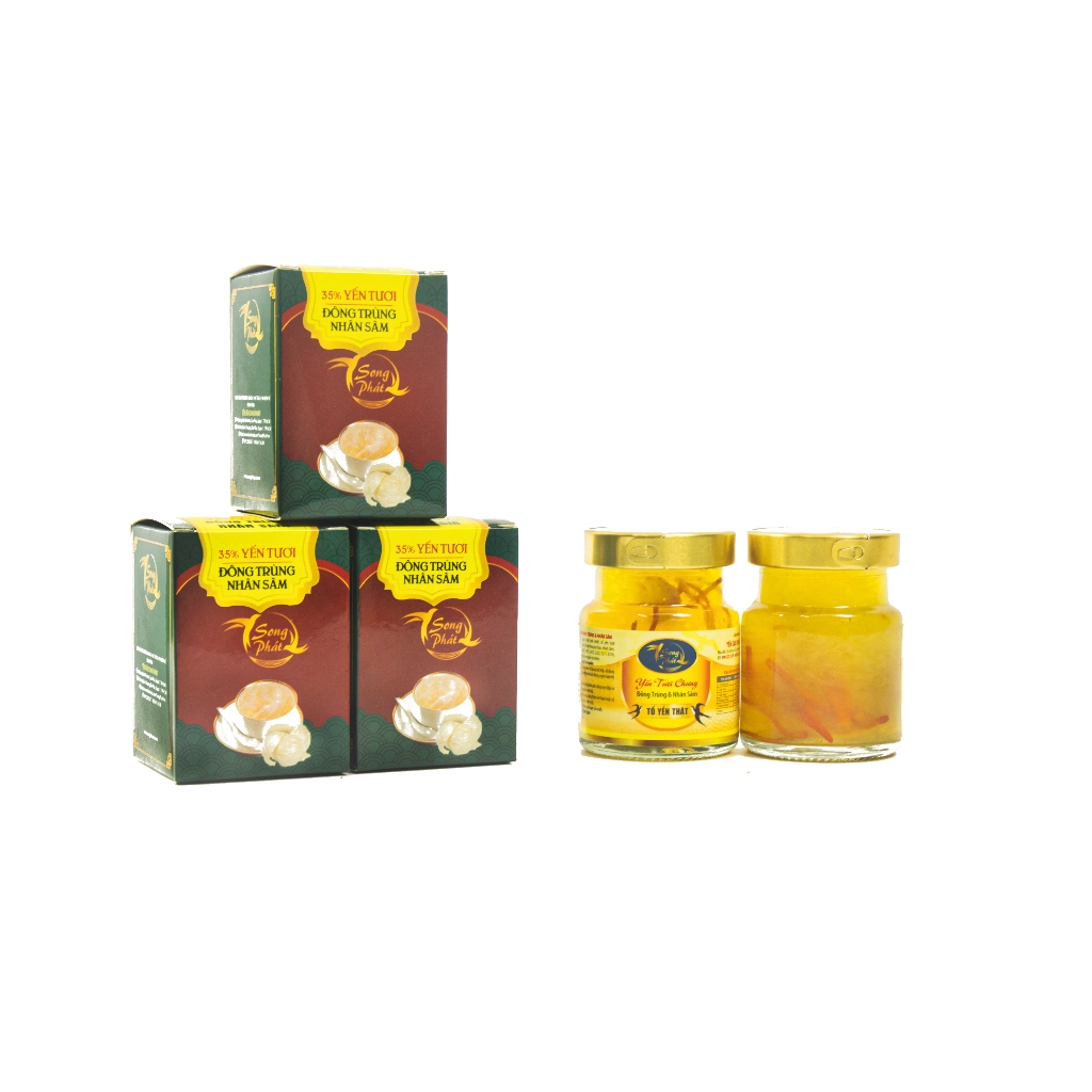 COMBO 6 hũ Tổ yến chưng đông trùng sâm Song Phát tăng cường sinh lực cơ thể khỏe khoắn hỗ trợ hồi phục nhanh 70ml