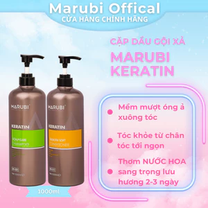 Marubi Keratin Cặp Dầu Gội Xả 2000ml Siêu Mềm Mượt hương thơm nước hoa