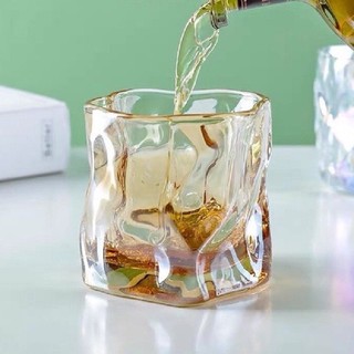 Cốc thủy tinh xoắn decor  sáng tạo uống nước  whisky cao cấp