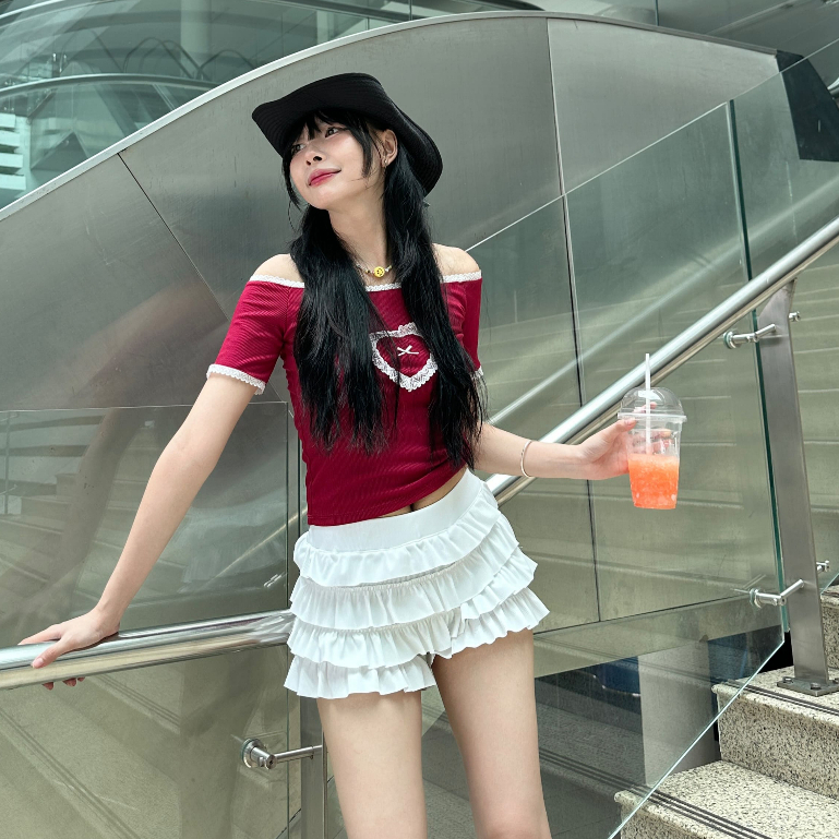 [ MUA 1 TẶNG 1 ] VÁY QUẦN 4 TẦNG THUN GÂN FFCLUB MIX