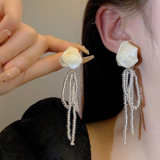 1K Hoa Tai Dáng Dài Phối Hoa - Trang Sức Cưới Sang Trọng Thanh Lịch