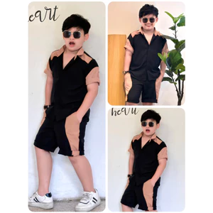 set sơmi phối đen đơn giản TONIBrAND