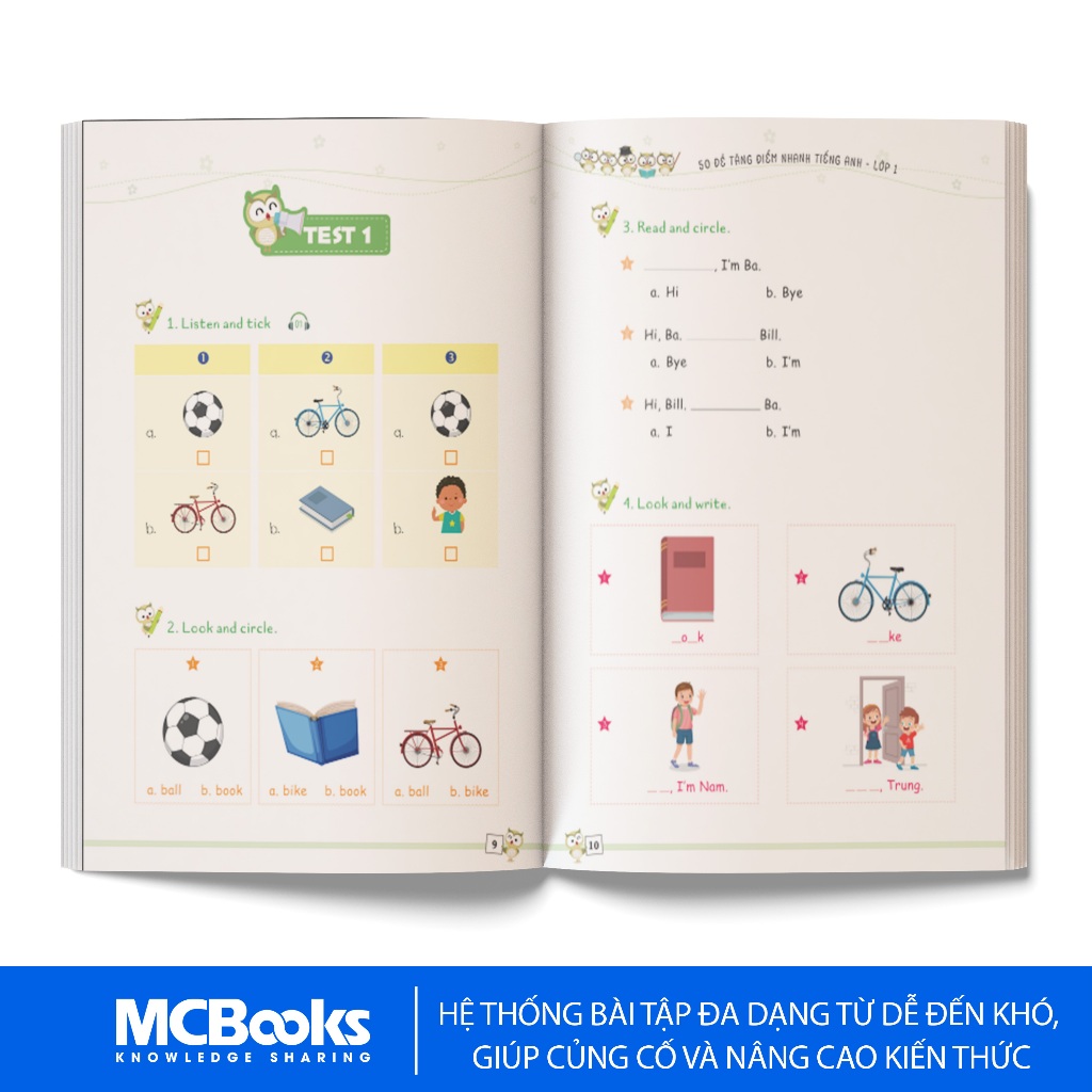 Sách - 50 Đề Tăng Điểm Nhanh Tiếng Anh – Lớp 1 - Theo chương trình mới nhất