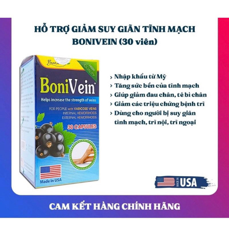 (Chính hãng )Boniven hộp 30viên hỗ trợ giảm triệu chứng trĩ,giãn tĩnh ...