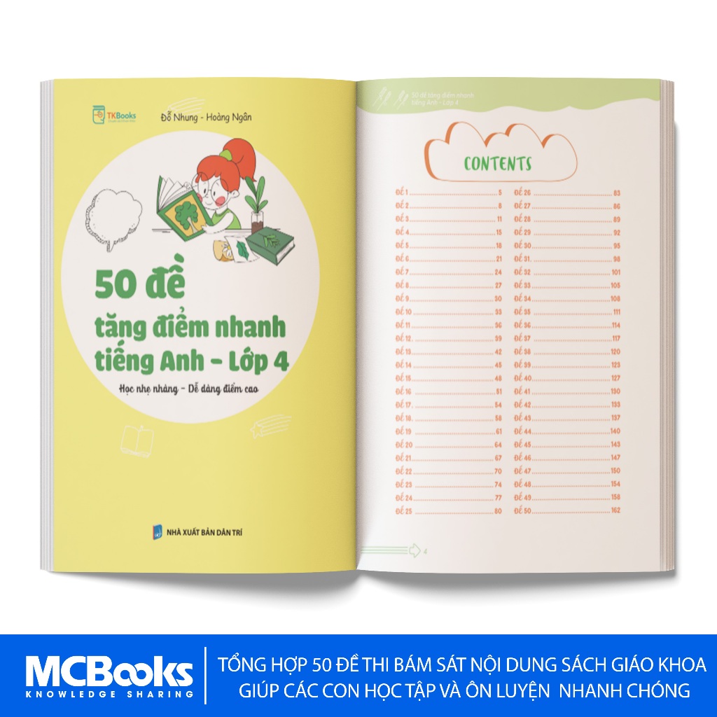 Sách - 50 Đề tăng  điểm nhanh Tiếng Anh lớp 4