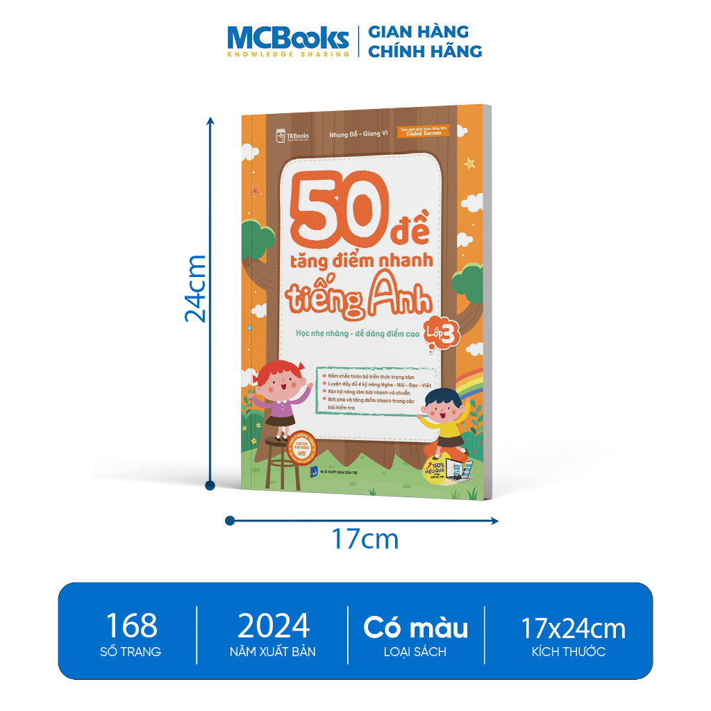 Sách - 50 Đề tăng điểm nhanh Tiếng Anh lớp 3