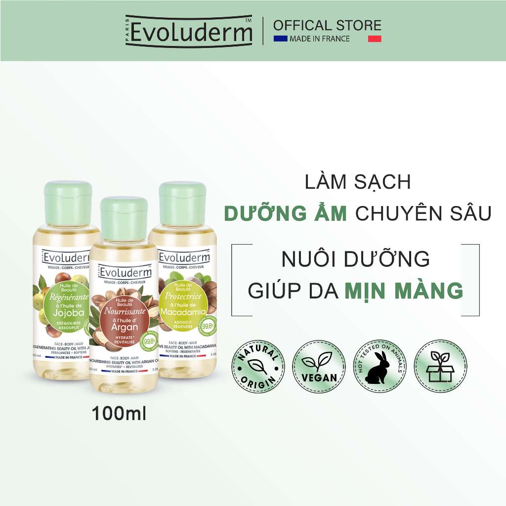 Sữa Tắm Không Sulfate Evoluderm shower nuôi dưỡng da mịn màng 100ml (đa dạng mùi hương)
