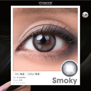 Kính áp tròng VIVIMOON LENSPRESSO cận xám ghi cho mắt thở SMOKY, lens 6 tháng