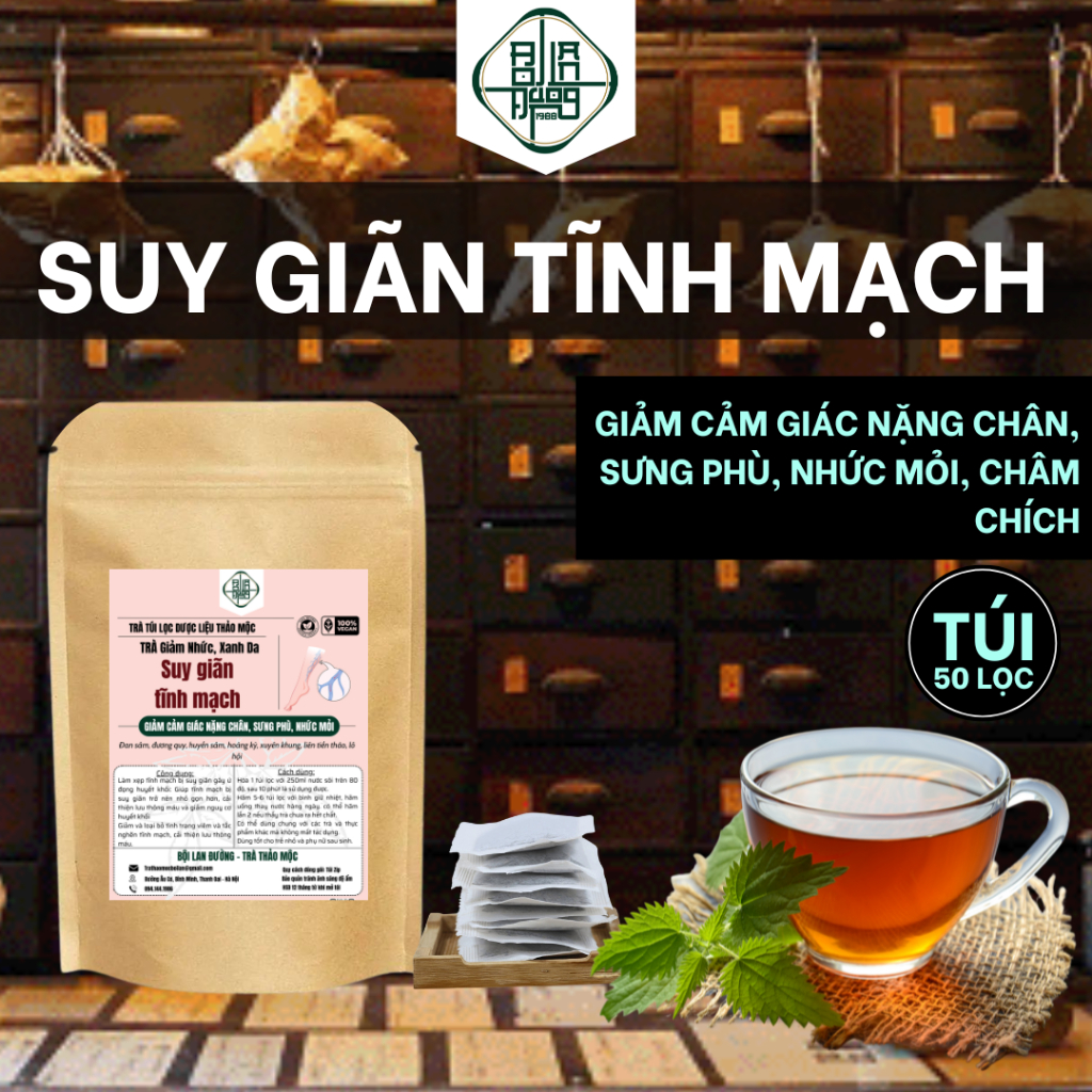 Trà Thảo Mộc Bội Lan Đường Giúp Phục Hồi Suy Giãn Tĩnh Mạch Làm Xẹp Tĩnh Mạch Sưng Phù Nổi Dưới Da
