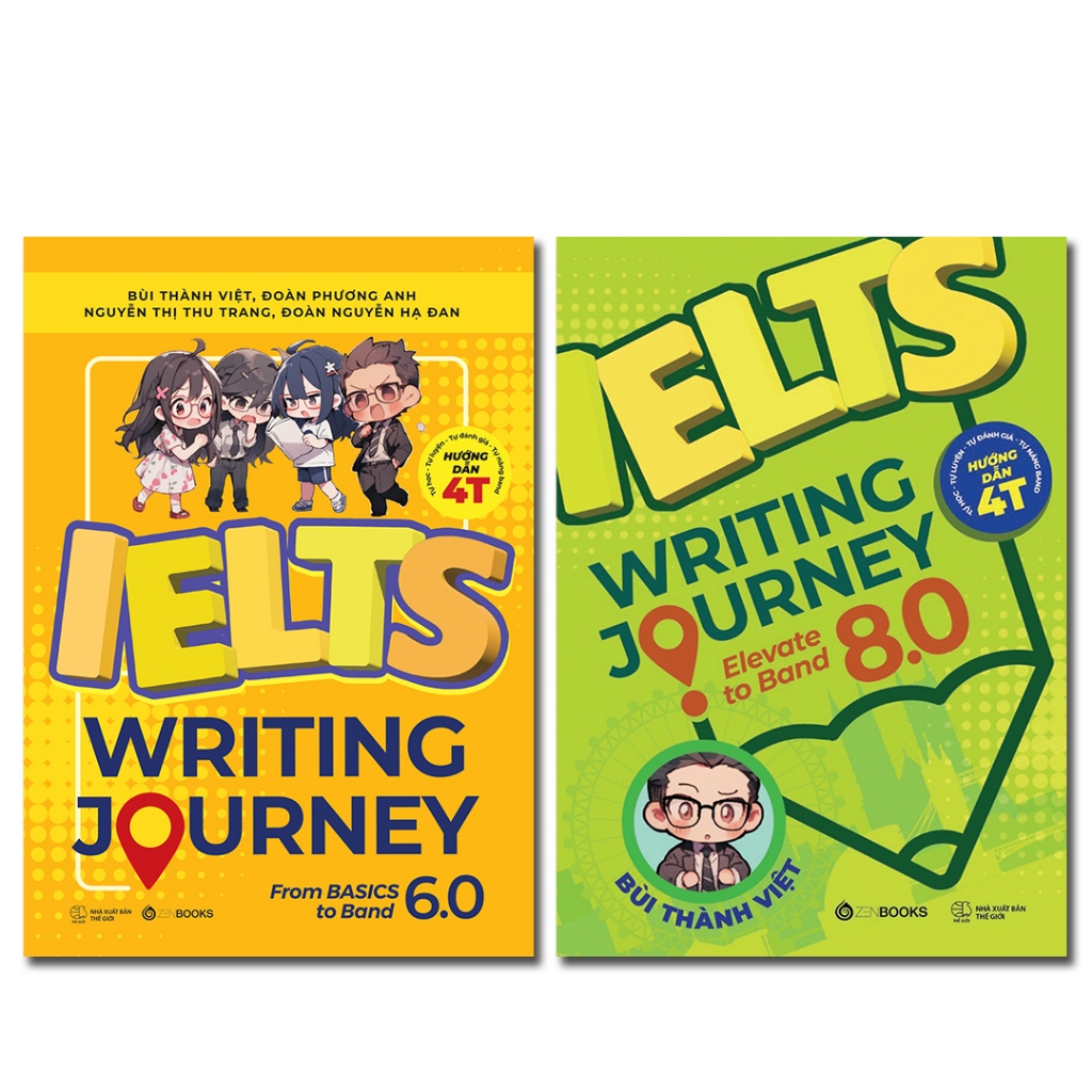 Combo 2 Cuốn Sách Ielts Writing Journey - Từ Band 6.0 Đến Band 8.0