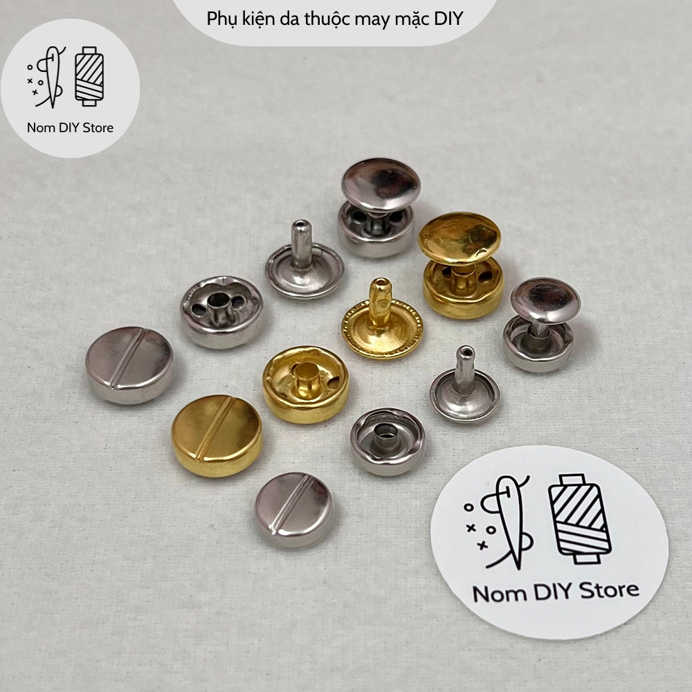 Đinh Tán Rivet 1 Mặt Ive Phẳng Chữ I Mặt 10mm 12mm Chất Hợp Kim Phụ ...