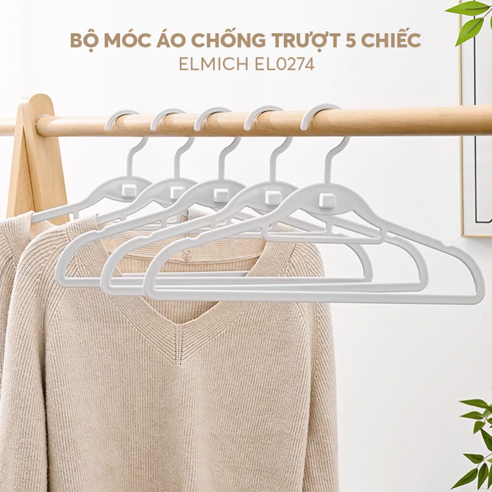 Bộ móc áo trơn 5 chiếc Elmich EL0273/4