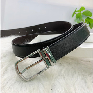 Dây lưng nam thắt lưng da bò và da pu bản 3,2cm bấm lỗ