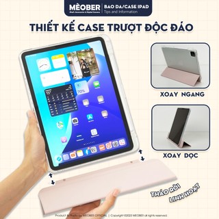 Bao da cover iPad Trượt Tháo Rời Basic, xoay 360, chống sốc cho Pro 11 Air 4/5/6/7 Gen 9/10/11 Pro 12.9 Mini 6 by MèoBer