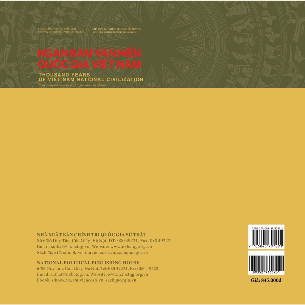 Sách - Ngàn năm văn hiến quốc gia Việt Nam - Thousand years of Viet Nam National Civilizatinon (NXB CTQGST) (Bìa cứng)
