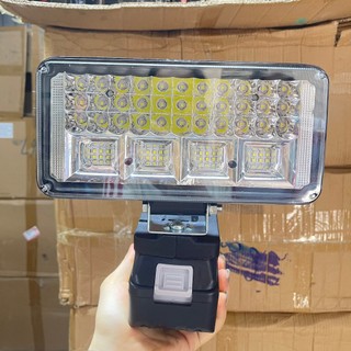 Thân Đèn Pha led 8 inch 57 Led dùng chung chân pin Makita Phổ Thông có 2 Cấp Độ Sáng.