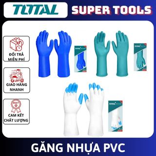 ĐỒ NGHỀ TOTAL Găng tay nhựa PVC size L . TSP1802 , TSP1801 , TSP1803