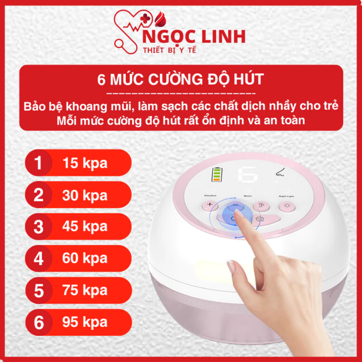 Máy Hút Mũi Cho Bé T10 Khử Trùng Bằng Tia Cực Tím, Hút Chất Nhầy, Đờm, Nước Mũi An Toàn, Hiệu Quả – 3