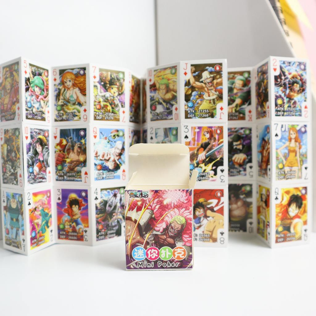 (1 Hộp) Bộ bài Tây Mini anime One piece nhiều mẫu 54 ảnh khác nhau ...